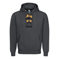 Smoke Yellow Flower on Pink Background Mom Skull Zipper Hoodie - Bettercallsaul