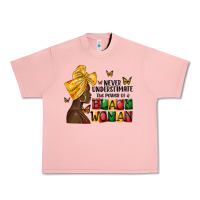 Salmon never understimate the power of a black woman Urban Heavy Tee - MaliasSmallBusiness