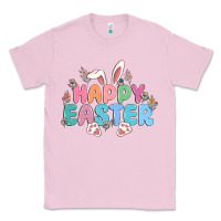 Bubblegum Pink happy easter Classic Tee - MaliasSmallBusiness