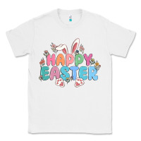 White happy easter Classic Tee - MaliasSmallBusiness