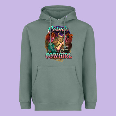 Cosmic Cowgirl Heavyweight Hoodie Designed By Howdyjamesfarm