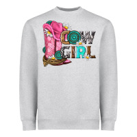 Heather Grey western cowgirl Heavyweight Sweatshirt - NancyCooperArtShop