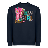 Navy western cowgirl Heavyweight Sweatshirt - NancyCooperArtShop