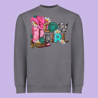 Western Cowgirl Heavyweight Sweatshirt Designed By Nancycooperartshop
