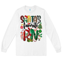 White santas favorite registered nurse Long Sleeve Tee - MaliasSmallBusiness