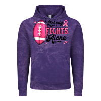Cloud Purple nobody fights alone pink football breast cancer awareness Vintage Hoodie - Jasminsmagicworld