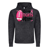 Vintage Black nobody fights alone pink football breast cancer awareness Vintage Hoodie - Jasminsmagicworld