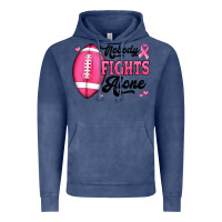 Vintage Denim nobody fights alone pink football breast cancer awareness Vintage Hoodie - Jasminsmagicworld