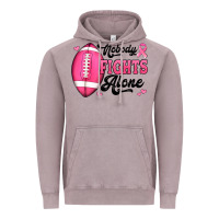 Nobody Fights Alone Pink Football Breast Cancer Awareness Vintage Hoodie | Teevron