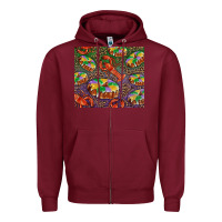 Burgundy mardi gras king cake and crawfish Zipper Hoodie - RanaPortraitStore