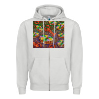 Dove Grey mardi gras king cake and crawfish Zipper Hoodie - RanaPortraitStore