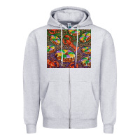 Heather Grey mardi gras king cake and crawfish Zipper Hoodie - RanaPortraitStore