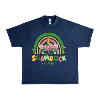 Navy shamrock cutie Urban Heavy Tee - MaliasSmallBusiness