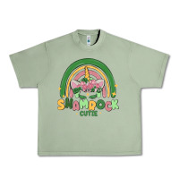 Oil Green shamrock cutie Urban Heavy Tee - MaliasSmallBusiness