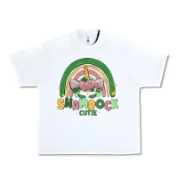 White shamrock cutie Urban Heavy Tee - MaliasSmallBusiness