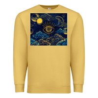 Antique Gold evil eye moon Premium Sweatshirt - TumblerDesignByShophia