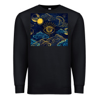 Black evil eye moon Premium Sweatshirt - TumblerDesignByShophia