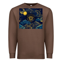 Chestnut evil eye moon Premium Sweatshirt - TumblerDesignByShophia
