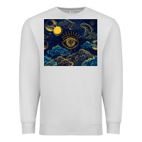 Dove Grey evil eye moon Premium Sweatshirt - TumblerDesignByShophia