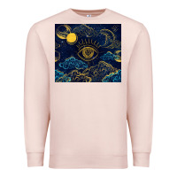 Pale Pink evil eye moon Premium Sweatshirt - TumblerDesignByShophia