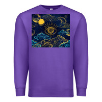 Purple evil eye moon Premium Sweatshirt - TumblerDesignByShophia