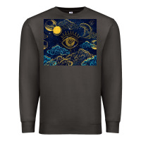 Smoke evil eye moon Premium Sweatshirt - TumblerDesignByShophia