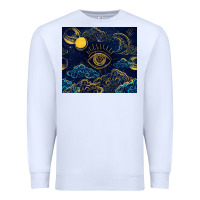 White evil eye moon Premium Sweatshirt - TumblerDesignByShophia
