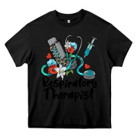 Black respiratory therapist Heavy Core Tee - BarkalooDesign