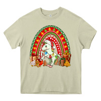 Mossy Christmas Unicorn Rainbow Heavy Core Tee - FaDigitalArtStudio