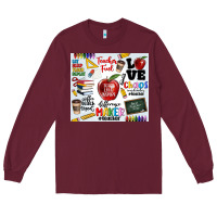 Burgundy teacher Long Sleeve Tee - MaliasSmallBusiness