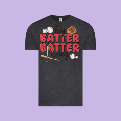Hey Batter Batter Swing Vintage Tee Designed By Maliassmallbusiness