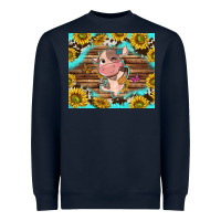 Western Cute Cow With Sunflower Heavyweight Sweatshirt | Teevron