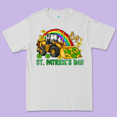 I Dig St Patrick S Day Bulldozer Premium Tee Designed By Jahusdesignshop