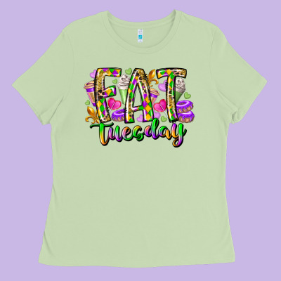 Fat Tuesday Ladies Tee Designed By Racoondesign