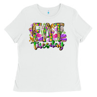 White fat tuesday Ladies Tee - RacoonDesign