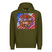 Army Green American babe Premium Hoodie - TumblerDesignByShophia