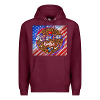 Burgundy American babe Premium Hoodie - TumblerDesignByShophia