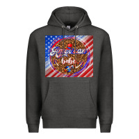 Charcoal Heather American babe Premium Hoodie - TumblerDesignByShophia