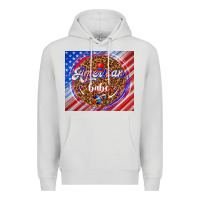 Dove Grey American babe Premium Hoodie - TumblerDesignByShophia
