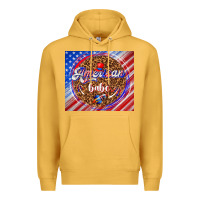 Mustard American babe Premium Hoodie - TumblerDesignByShophia