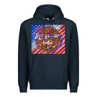 Navy American babe Premium Hoodie - TumblerDesignByShophia