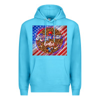 Ocean Blue American babe Premium Hoodie - TumblerDesignByShophia