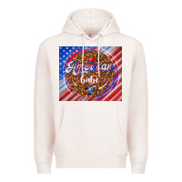 Pale Pink American babe Premium Hoodie - TumblerDesignByShophia