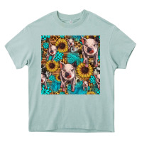 Cute Pig With Patches Seamless Pattern Heavy Core Tee | Teevron