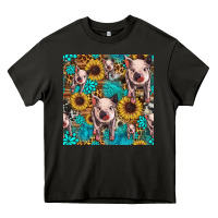 Asphalt cute pig with patches seamless pattern Heavy Core Tee - HRA Design Shop