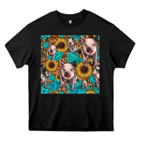Black cute pig with patches seamless pattern Heavy Core Tee - HRA Design Shop
