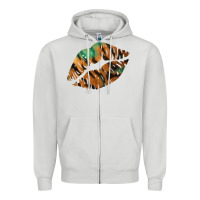Dove Grey Tiger Lips Zipper Hoodie - Bettercallsaul
