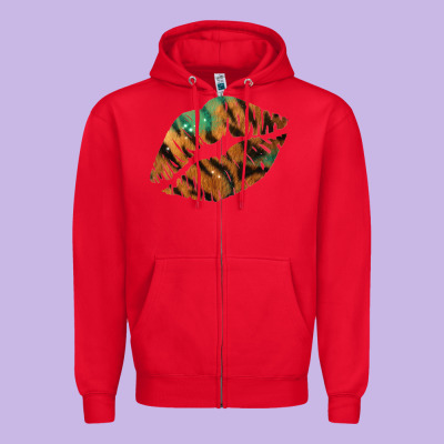 Tiger Lips Zipper Hoodie Designed By Bettercallsaul