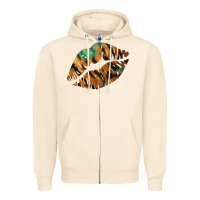 Sandshell Tiger Lips Zipper Hoodie - Bettercallsaul