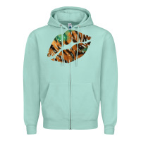 Seafoam Tiger Lips Zipper Hoodie - Bettercallsaul